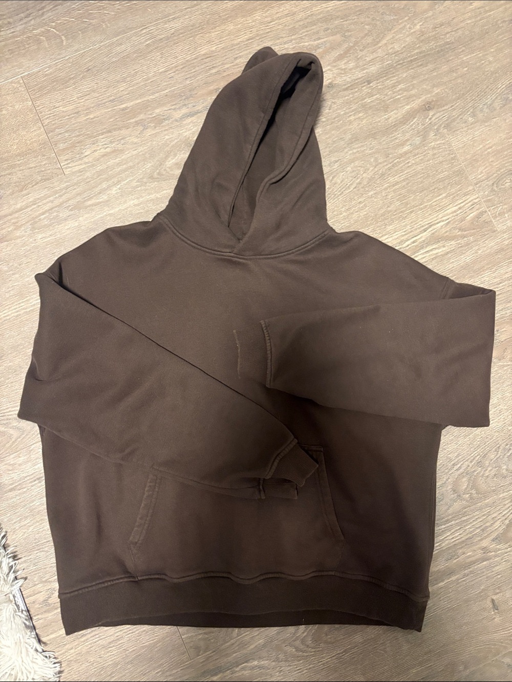 Men's Brown Pullover Hoodie Sweater